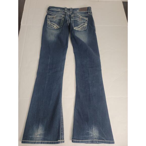 BKE Buckle Low Rise Bootcut Jeans Womens 27L x 33 Sabrina Thick Stitch Y2K 90's - Picture 12 of 13